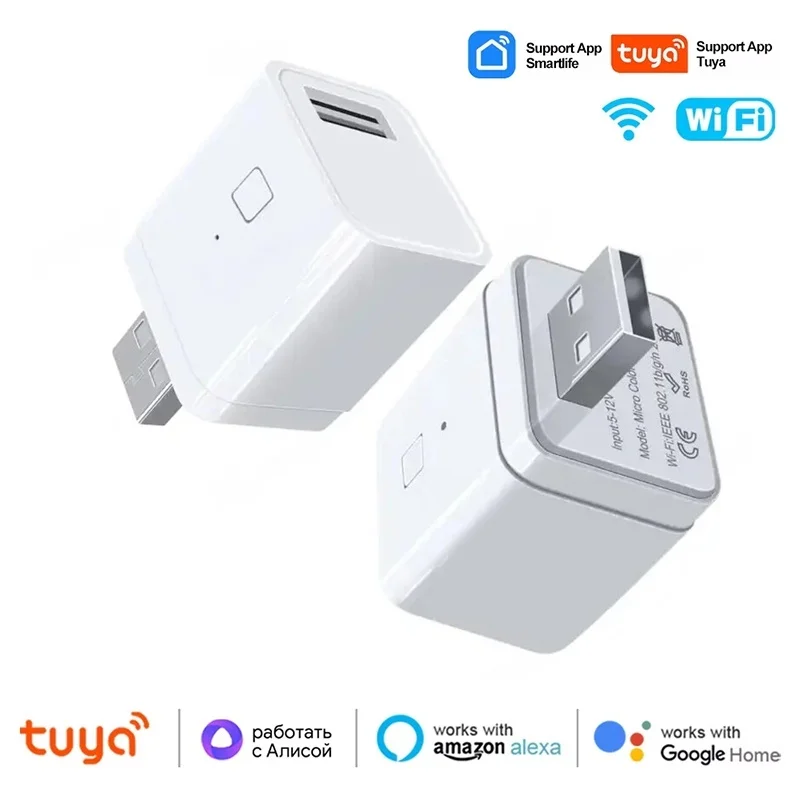 Zigbee Micro USB Adapter Switch Tuya Smart WiFi Mini USB Power Adaptor 5V Works With Hey Google Alexa Alice For Home Automation