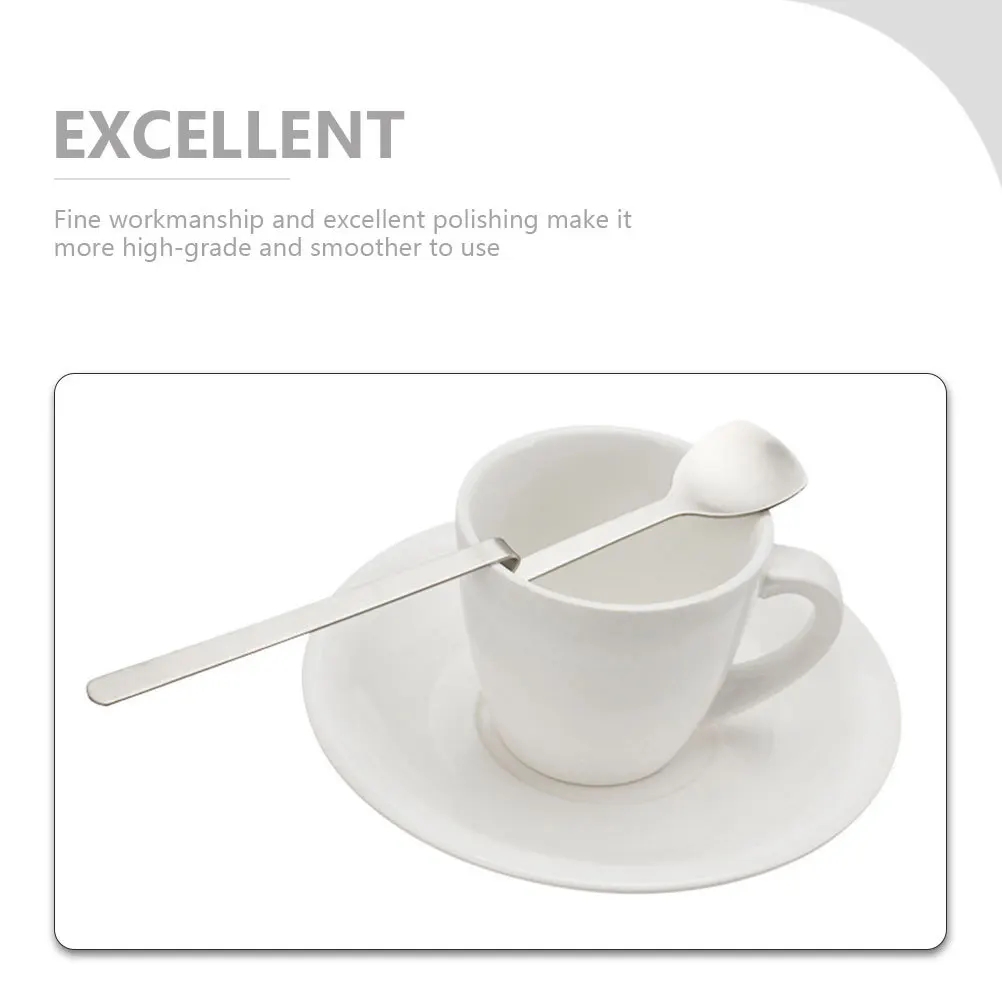 

2Pcs Honey Spoons Stainless Steel Curved Handle Multi-Function Spoons for Coffee Tea Dessert Mixing Home Use Espresso Spoon