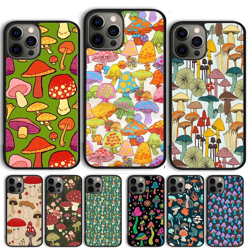 Hippie Mushroom Frog shrooms Phone Case for iPhone 16 15 SE2020 6 7 8 Plus for Apple 13 11 12 14 Mini Pro Max coque fundas