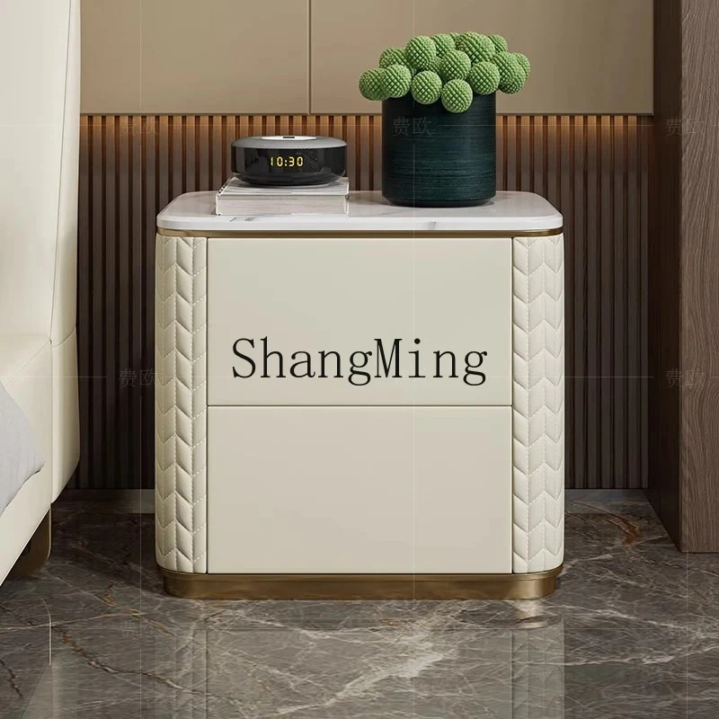 FG high-end exquisite new home simple light luxury bedside modern marble storage chest bedroom bedside cabinet