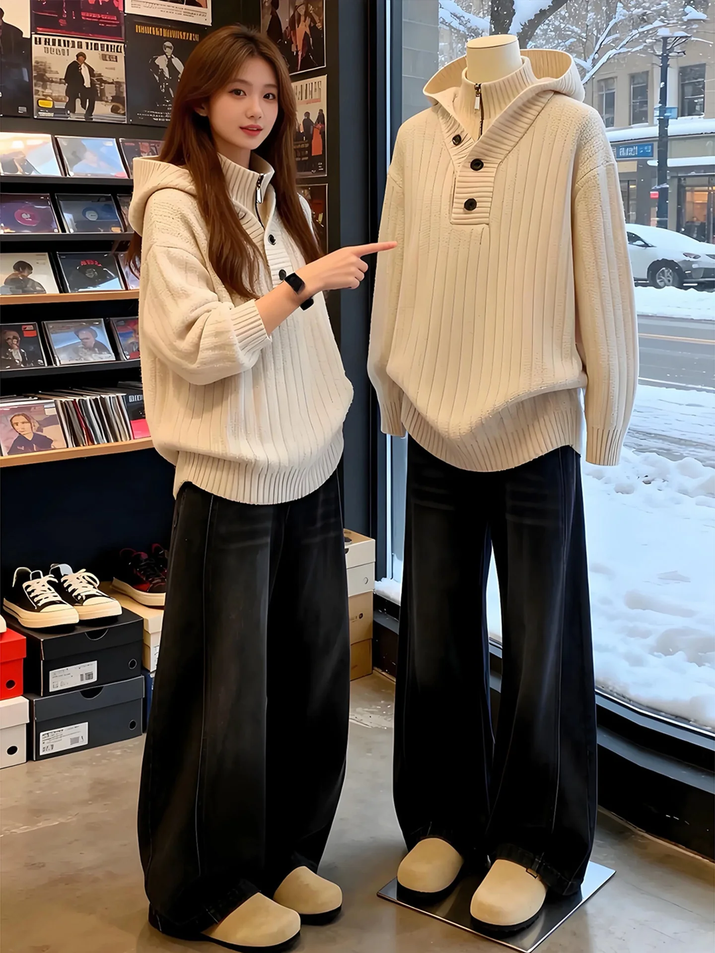 

Белая толстовка на молнии мужская, вязаный свитер, осенне-зимний, модный дизайн с эффектом двухслойности, премиум-класс, полиэстер