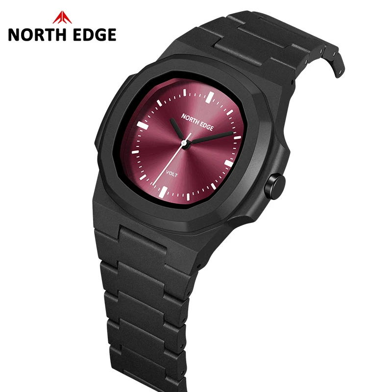 NORTH EDGE New Men Digital Sports Wristwatch Swimming Waterproof 50m Fashion Simple Light Square Men Women Watches Reloj  VOLT