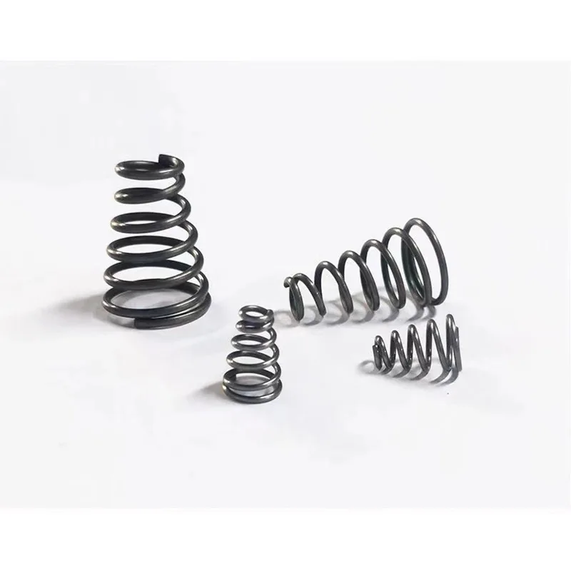 10pcs 65Mn Spring Steel Tower Shaped Conical Battery Spring, Wire Diameter: 1.0mm-1.4mm,  Support Customization