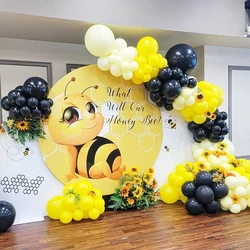 Bee Yellow Black Balloon Garland Kit Bumble Bee Party Backdrop Decoration Gender Reveal Birthday Baby Shower Balloons