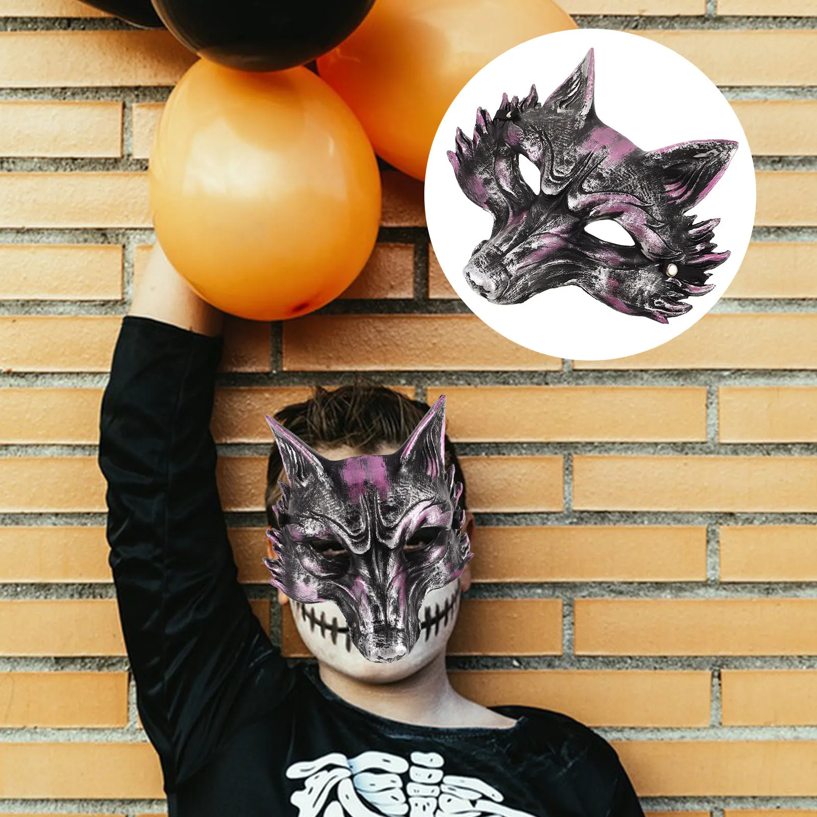 

3D Animal Fox Mask Realistic PU Lightweight Halloween Masquerade Party Cosplay Carnival Accessory for Adults Women Men