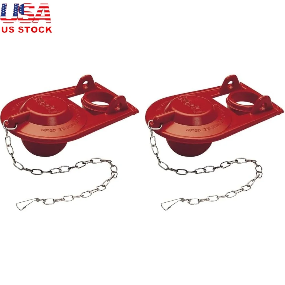 

Замена заслонки для унитаза с цепью из нержавеющей стали, комплект из 2 шт., долговечный хлоразон, красная резина, простая установка