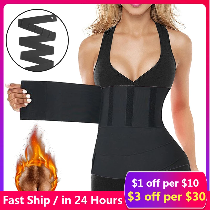 

Bandage Wrap Waist Trainer Snatch Me Up Slimming Modeling Belt Corset Hot Tummy Control Trimmer Neoprene Sweat Sauna Body Shaper