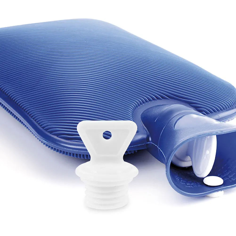 Rubber Hot Water Bag Stoppers for Students in Dorms to Prevent Hot Water Leaks, 3 Pcs, White, Threaded Design