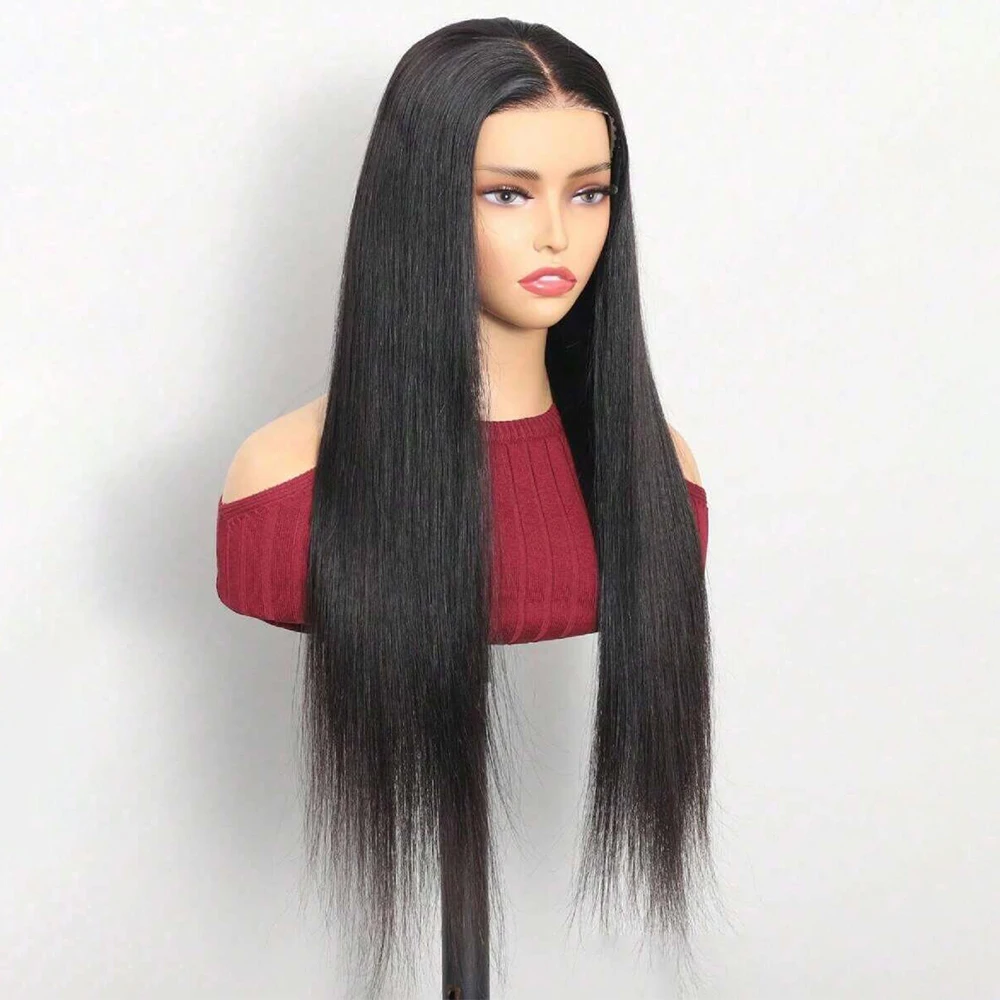Wear And Go 5x5 Straight Glueless Wig Bone Straight Brazilian Human Hair Ready To Wear Pre Cut Lace Front Closure Wigs for Women