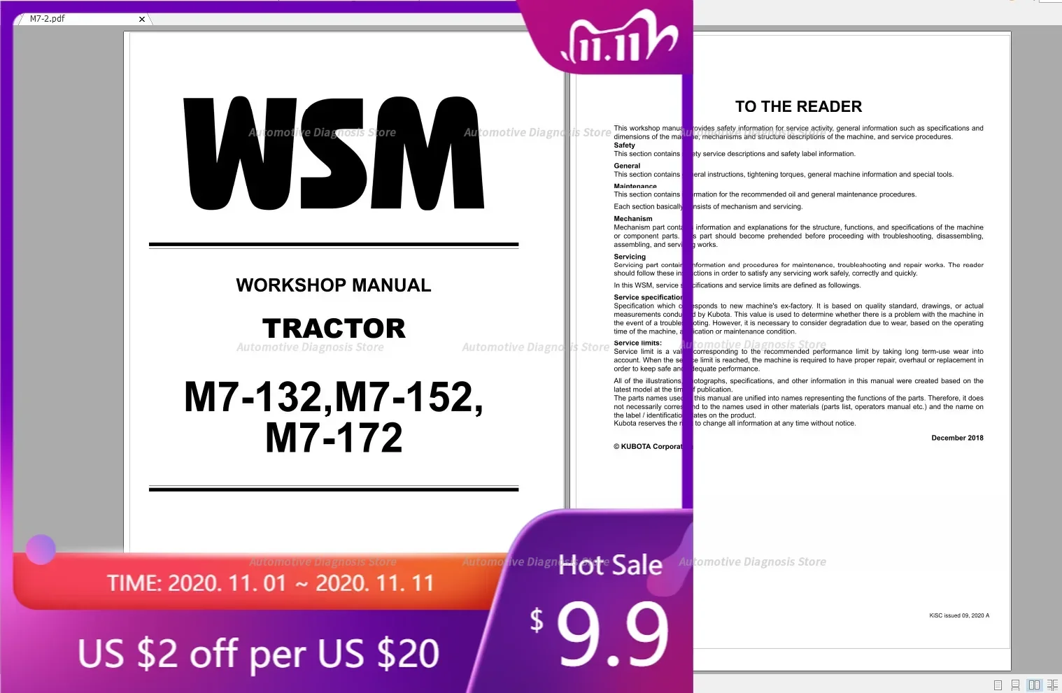 Kubota Agricultural Equipment 46.7GB Collection Diagnosic Workshop Service Manual PDF DVD