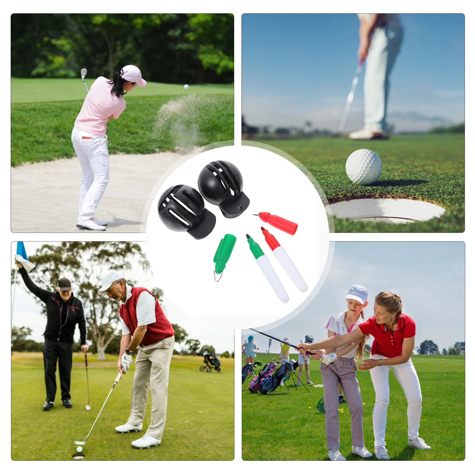 

Golf Liner Ball Putting Marker Golfball Drawing Tool Double Sided Alignment Marking Abs Stencil with