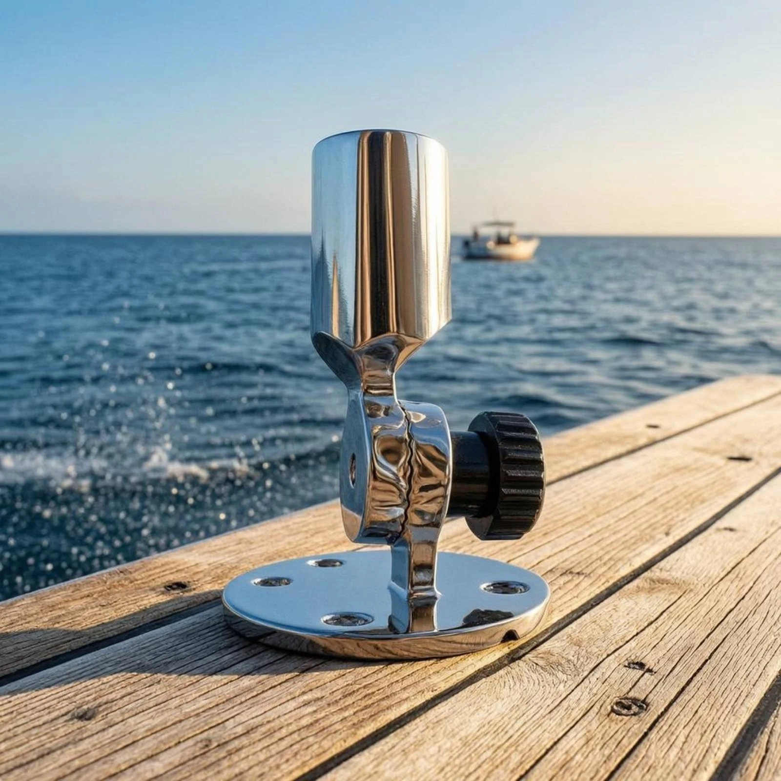 Adjustable Swivel Bracket Corrosion Resistant Stainless Steel Mounting Base Marine Hardware Long-Lasting
