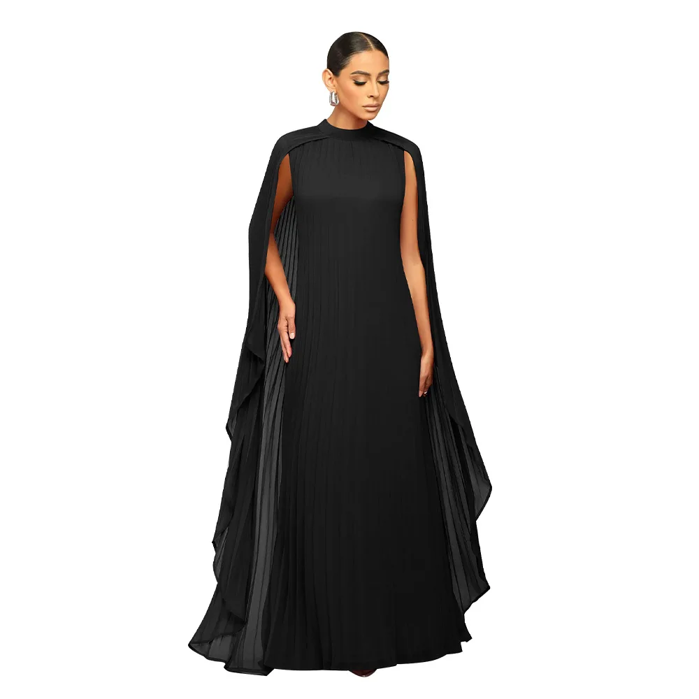 Dashiki African Dresses for Women 2024 Spring Fashion O-neck Long Sleeve Solid Color Long Maxi Dress African Clothes Women