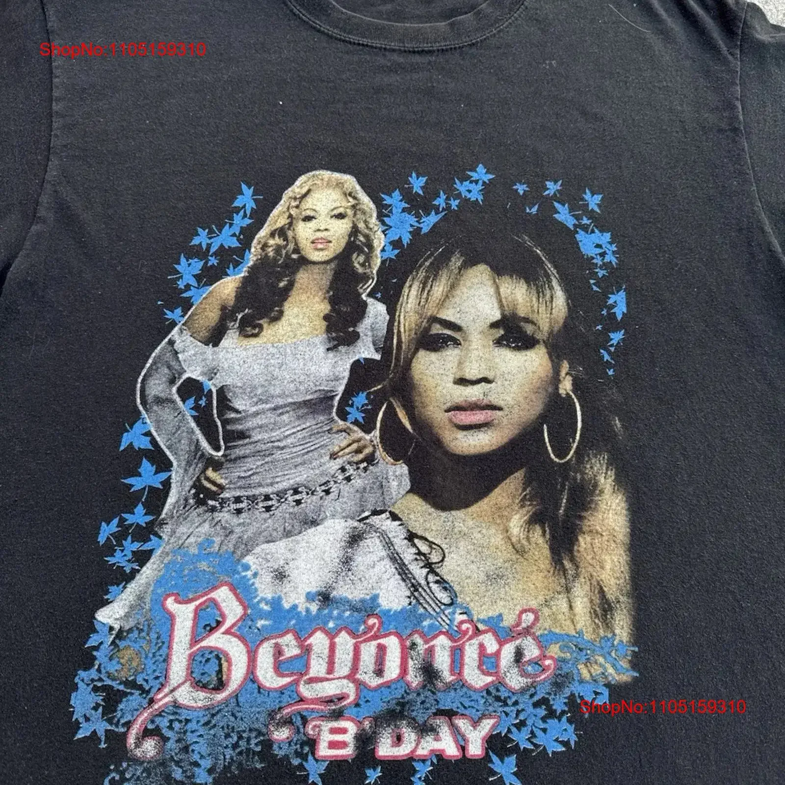 تي شيرت كلاسيكي من ألبوم Beyoncé B Day الترويجي بجولة الولايات المتحدة على طراز الراب مقاس XL عتيق مغسول قابل للتنفس موضة أوم ممتد #1