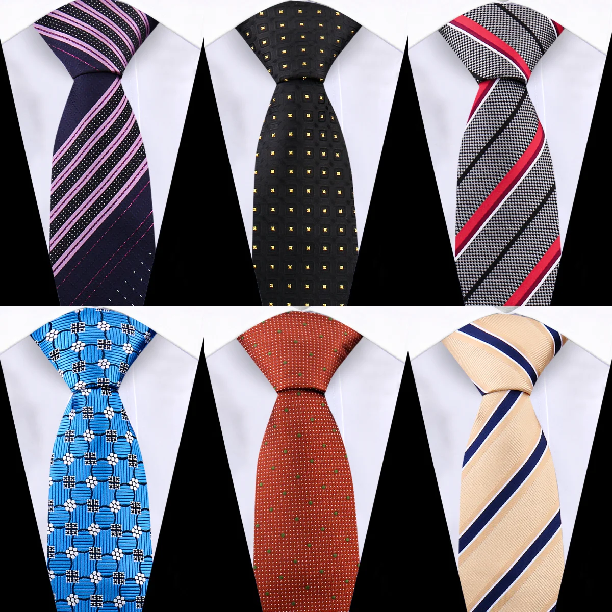 

Elegant Men's Tie Fashion Striped Necktie Gifts For Men Wedding Business Occasions Hight Quality Tie Suit Accessories Wholesale