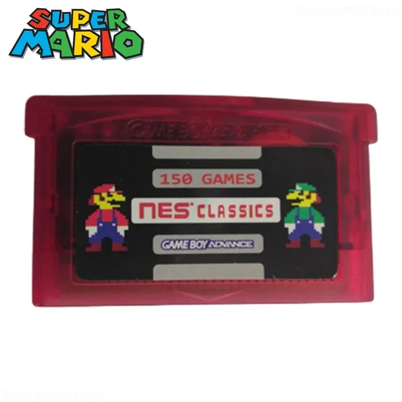 150 In 1 Super Mario Bros GBA Games 32 Bit Cartridge Video Game Console Memory Card for GBM GBA GBA SP NDS NDSL English Language