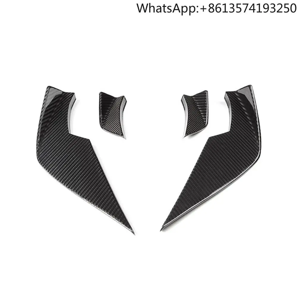 

For 100% Dry Carbon Fiber VS Style Side Splitters Trims Front Bumper Canards for BMW G80 G82 G83 M3 M4 2021+ Car Accessories