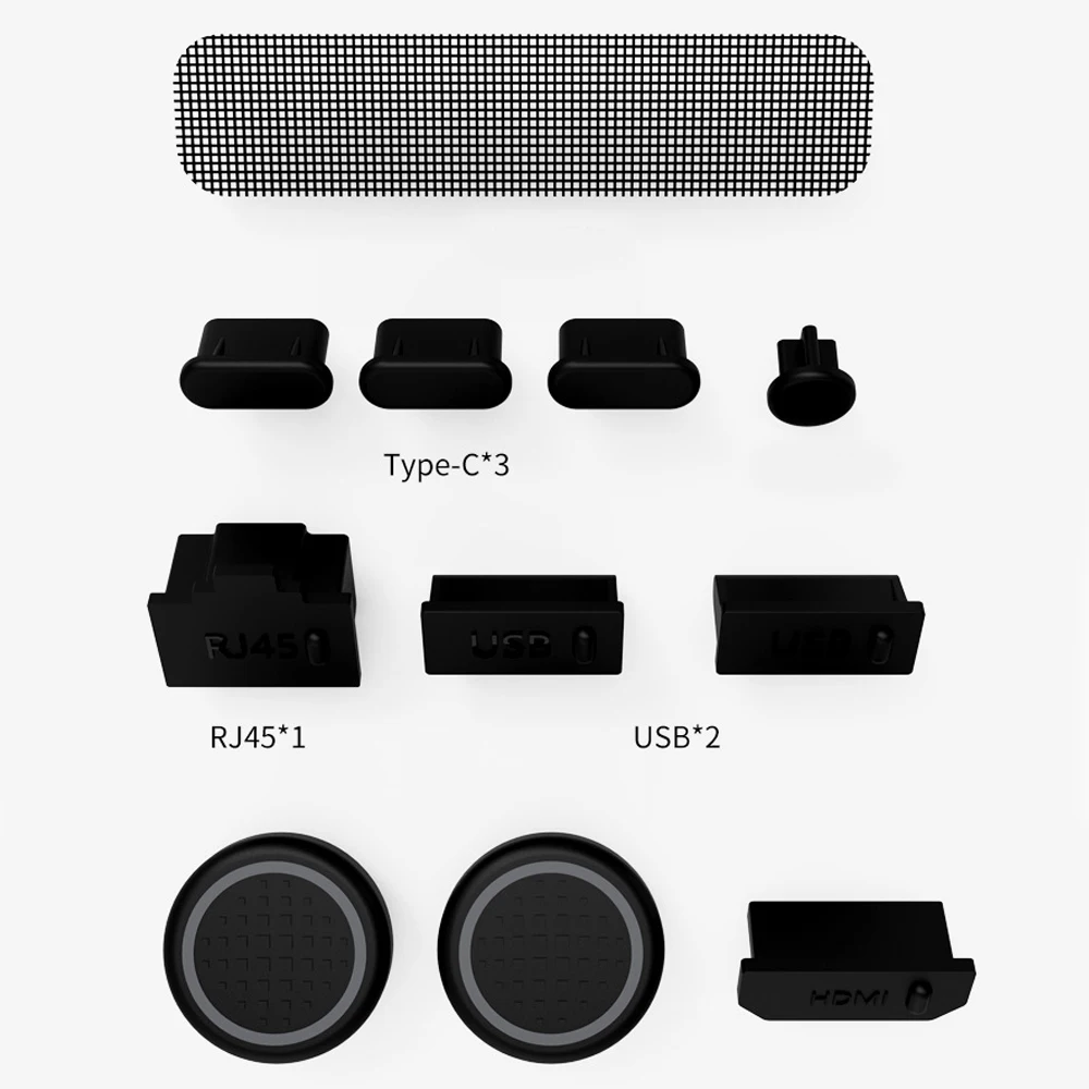 11 PCS/Set Dust Protector Silicone Port Plugs Anti-Scratch Dust Cover+Rocker Caps for Switch 2 Game Console Accessories
