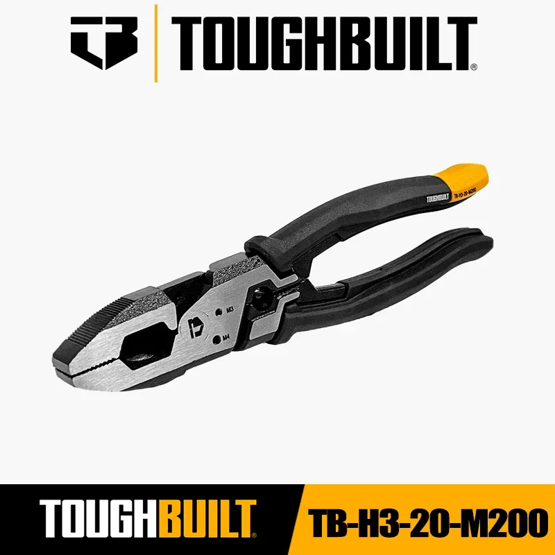 Toughbuilt Tb-h320-m200 Grau Industrial Economia de Trabalho Multifuncional Alicate de Fio de Corte Plano Ferramentas Manuais Alicate Resistente