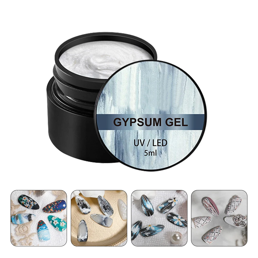 

3pcs Polish Set Matte Art Design Gypsum Gel For Women Care No Sticky Residue 3D Nail Gel Polish Free Nail Shop Supplies