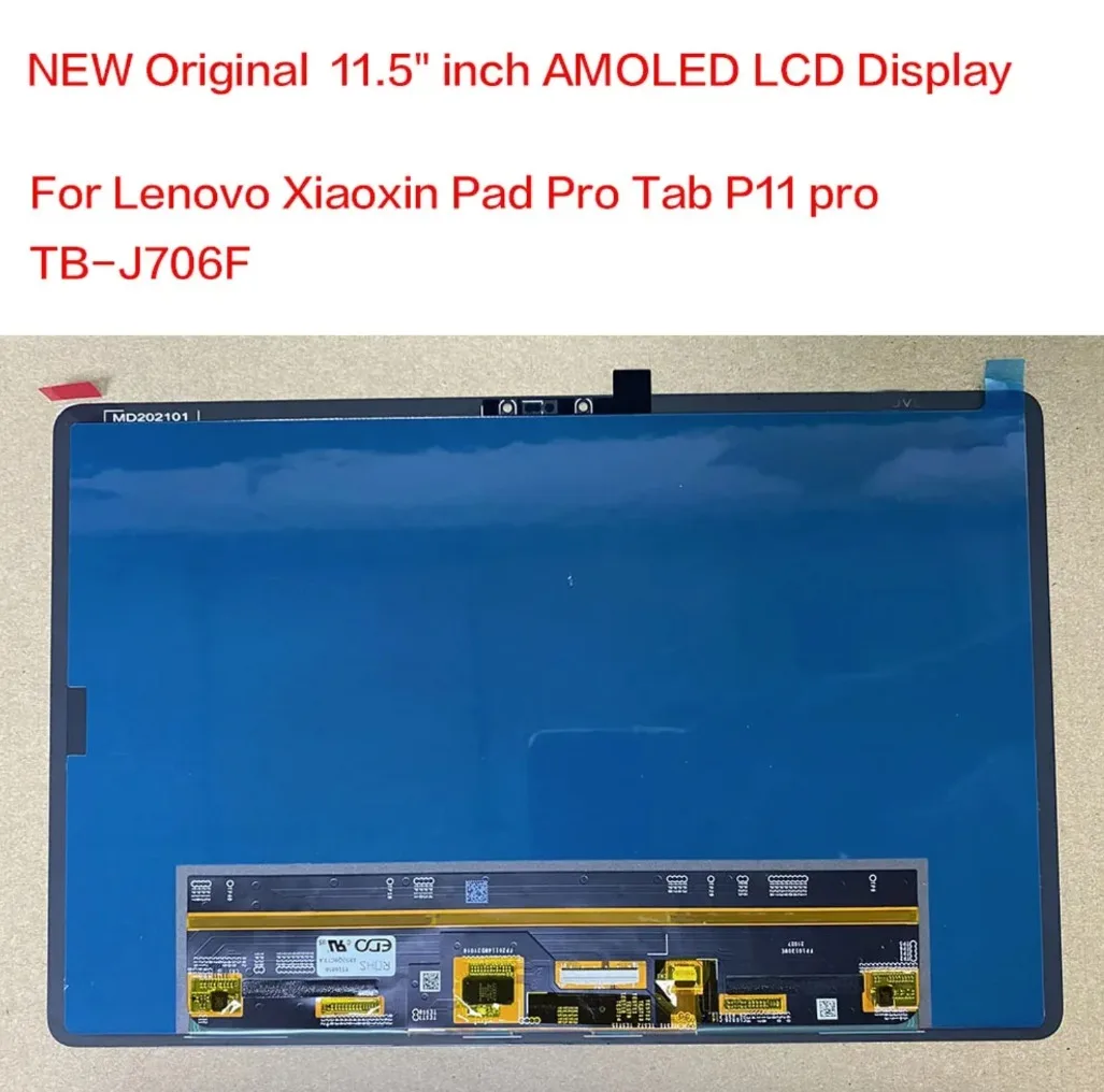 

X New 11.5" inch AMOLED For Lenovo Xiaoxin Pad Pro Tab P11 pro TB-J706F LCD Display + Touch Screen Digitizer Glass Full Assembly