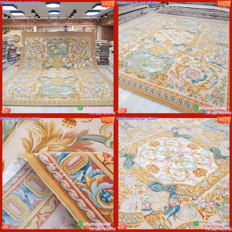 CECertificate 289cm*375cm New Zealand Handmade Wool European Style Rugs Istanbul Chinese Silk Savonnerie Carpet