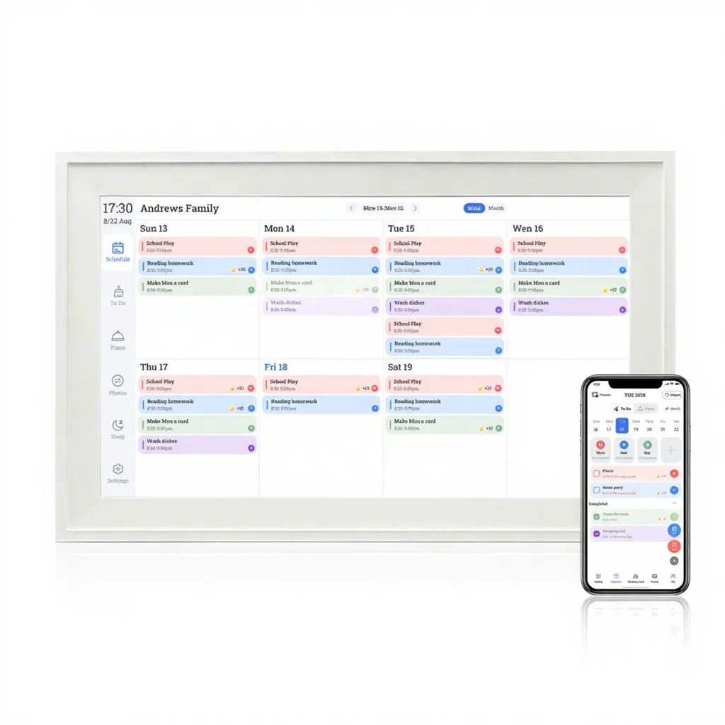 2026 New Digital Calendar Touch Screen 15.6 Inch, Electronic Calendar Chore Chart For Family Daily Planner, Smart Calendar For H