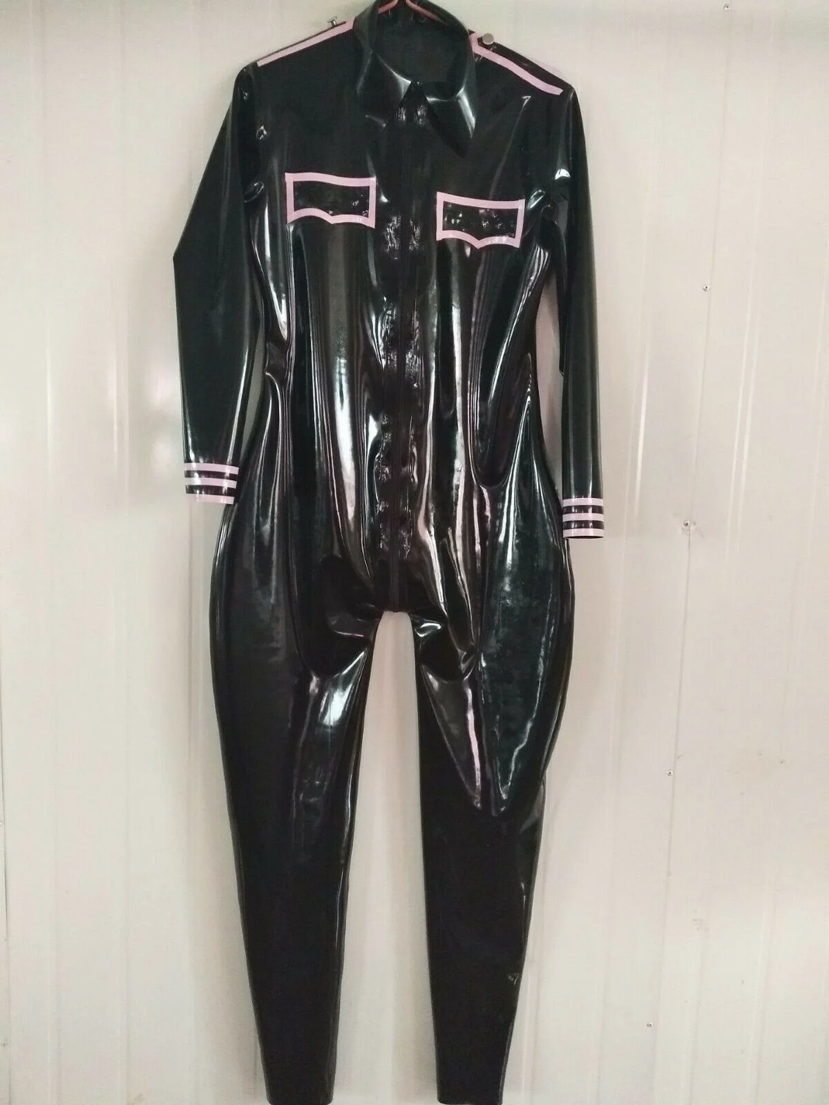 Masquerade PartyFetish  100% Latex Rubber Gummi Ganzanzug Catsuit Hooded Wetlook Tigth Black 0.4mm S-XXL