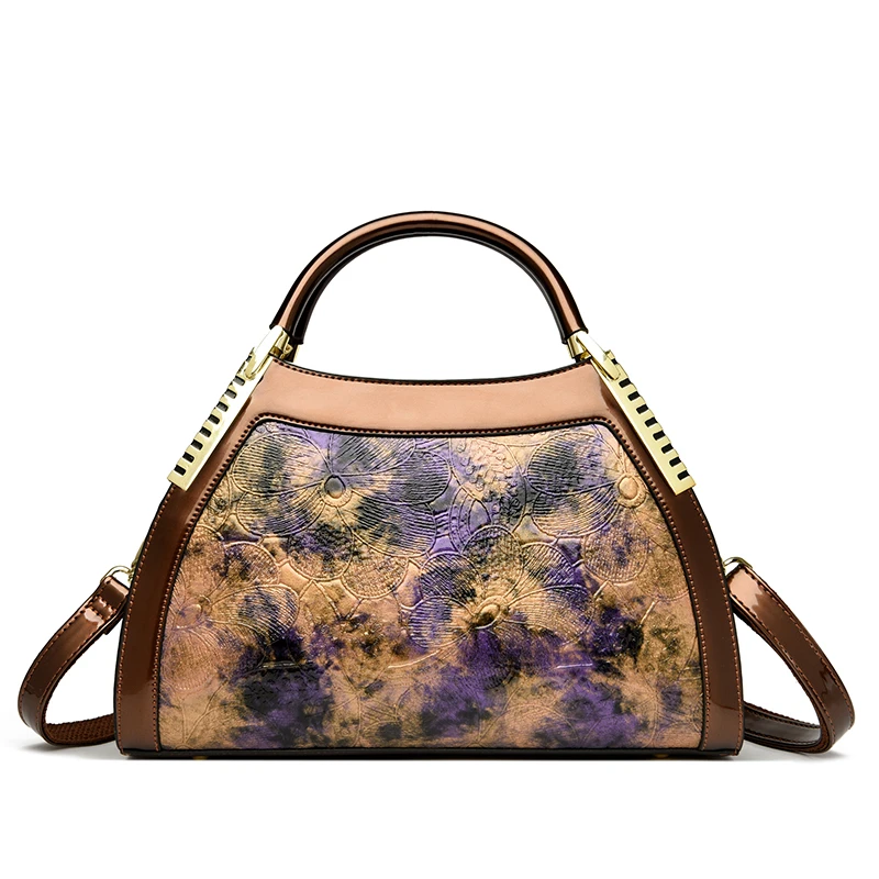 Exquisite Retro Flower Pattern PU Hobos Handbags Sense of Luxury Color Matching High Quality Shoulder Bags 2024 Fashion Hot Sale