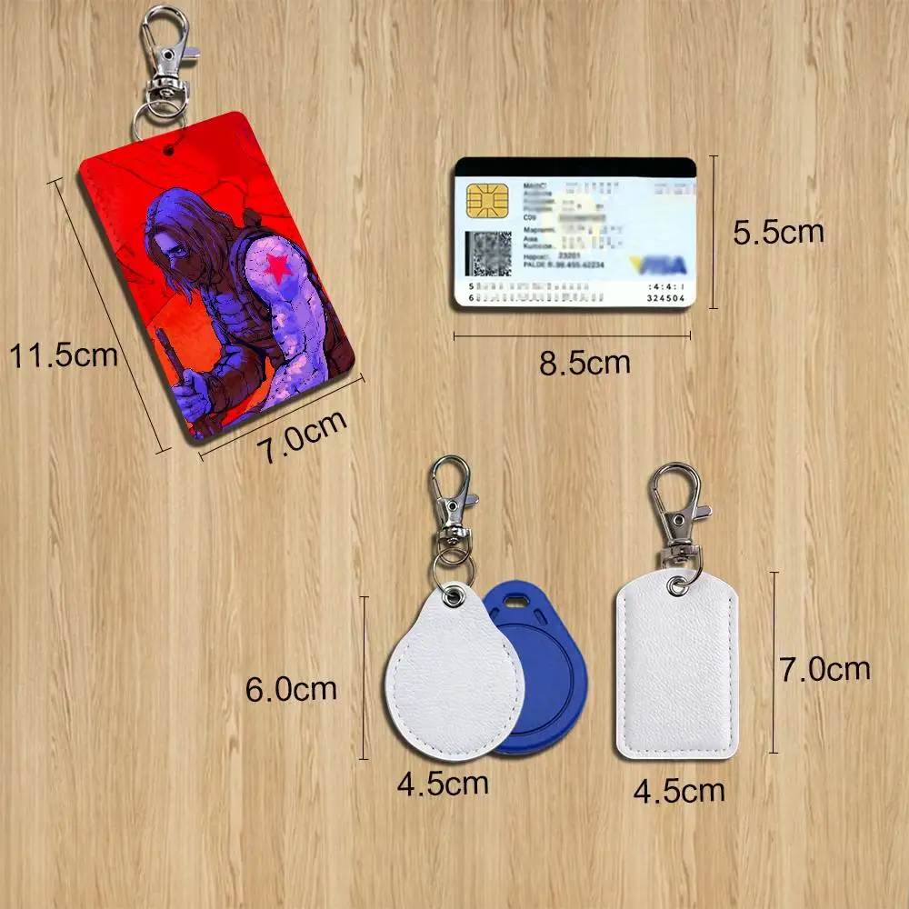 Specialized Unbreakable arms Bucky Barnes Card Holder Keychain Key Ring Door Lock Access Protective Case For Security Gift