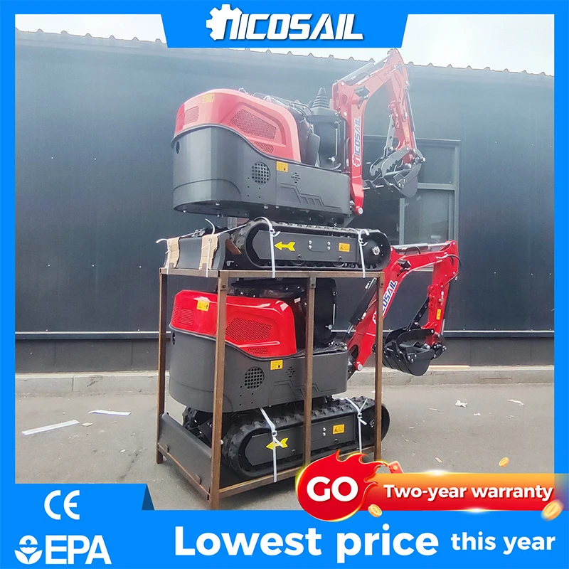 

Nicosail CE/EPA Certified OKW12 Custom Mini Excavator Perfect for American Residential Construction & Ditching