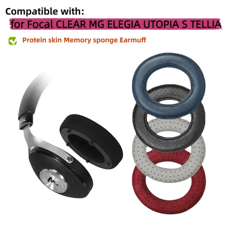 

Perforated Sheepskin Leather Earpads for Focal CLEAR MG ELEGIA UTOPIA S TELLIA Headphones Replacement Protein skin Ear pad