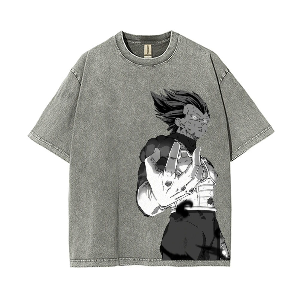 Japanese Style T-Shirt High-Quality Cotton Top Handsome Animation Character Printing Round Neck Loose Shoulder New Short Sleeves