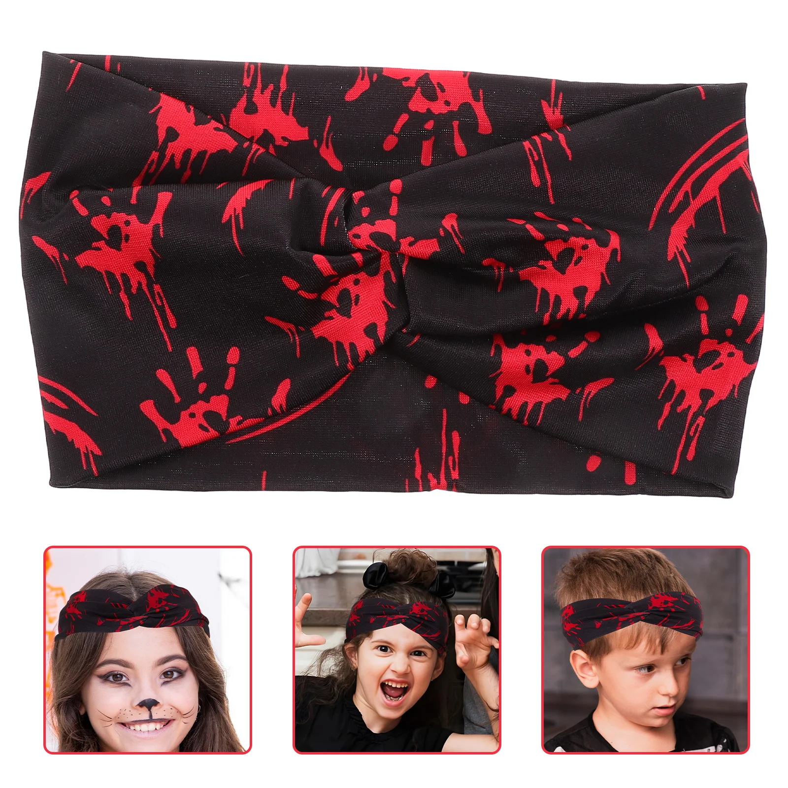 Halloween Headbands Stretch Spider Horror Costumes Women Pumpkin Wrap Sweatband European American Festive Party Accessories