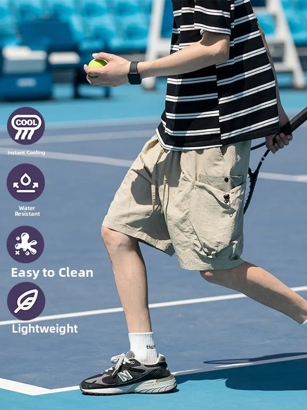 Yudongji Ice Silk Quick Dry Lightweight Outdoor Men's Workwear Shorts Summer Sports Five-Point Pants Water-Resistant Loose Fit