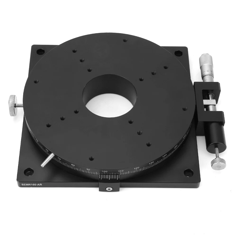 Estágio de rotação manual r160, rolamento de precisão, estágio de ajuste deslizante, 160mm * 30mm, estágio de rotação r