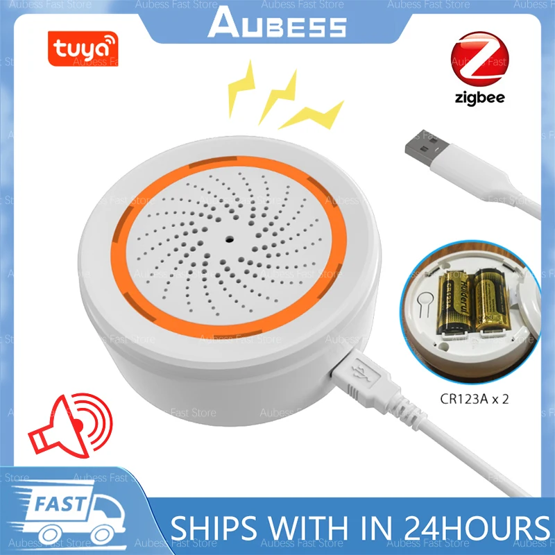 Tuya ZigBee 3.0 Smart Sound And Light Siren Sensor 90dB Smart Life Siren Home Security System Tuya Gateway Hub Used With Alexa