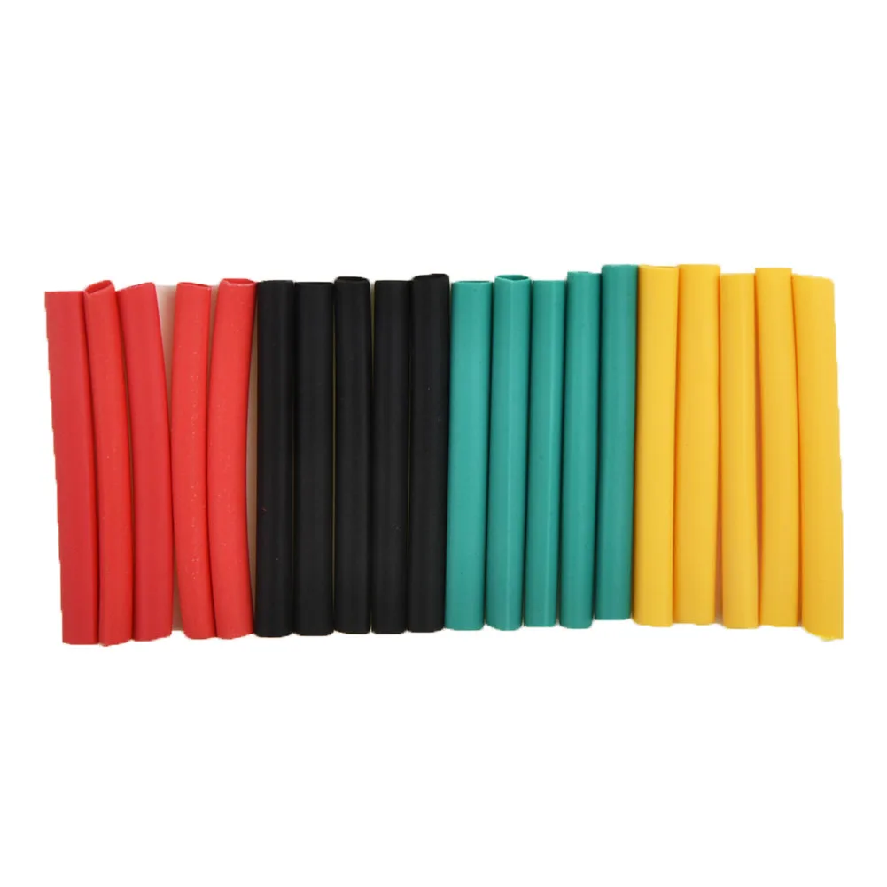 Yellow/Black/Red/Green/Blue Heat Shrink Tubing Sleeve 164PCS Mixed Colors Shrinkage Ratio 2 1 PE Material Assorted Sizes