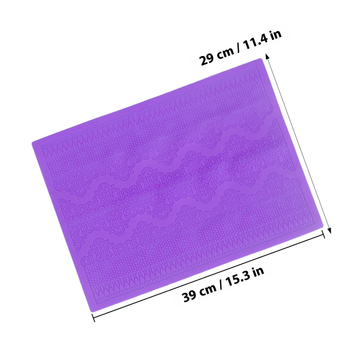 Silicone Cake Lace Mat Purple Food Grade Flexible Embossed Fondant Mold Kitchen Mat Cake Decoration Tool Fondant Molds