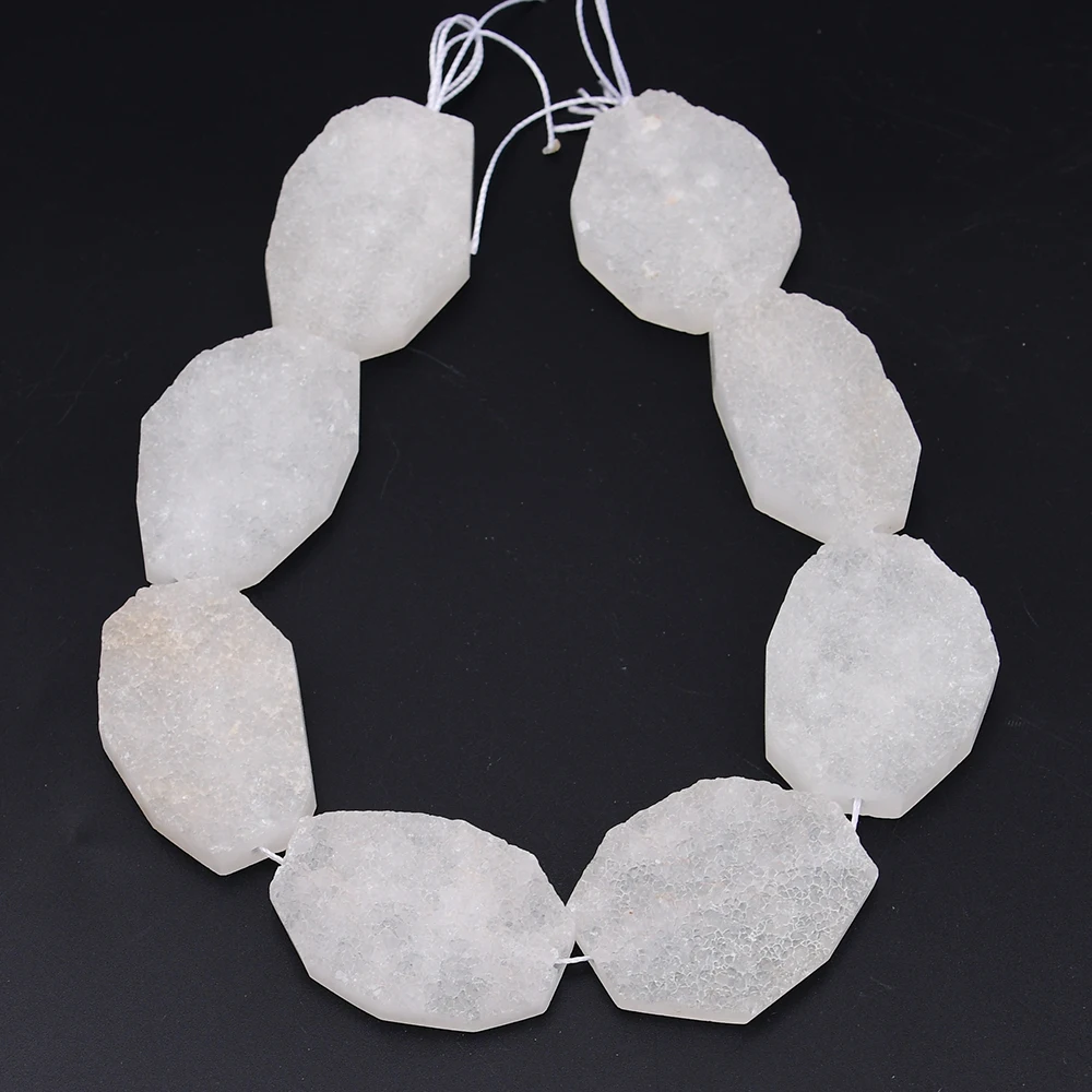 apdgg-large-size-35x50mm-natural-white-agate-with-clear-quartz-cutting-big-chunky-loose-pendant-beads-165''-diy-jewelry