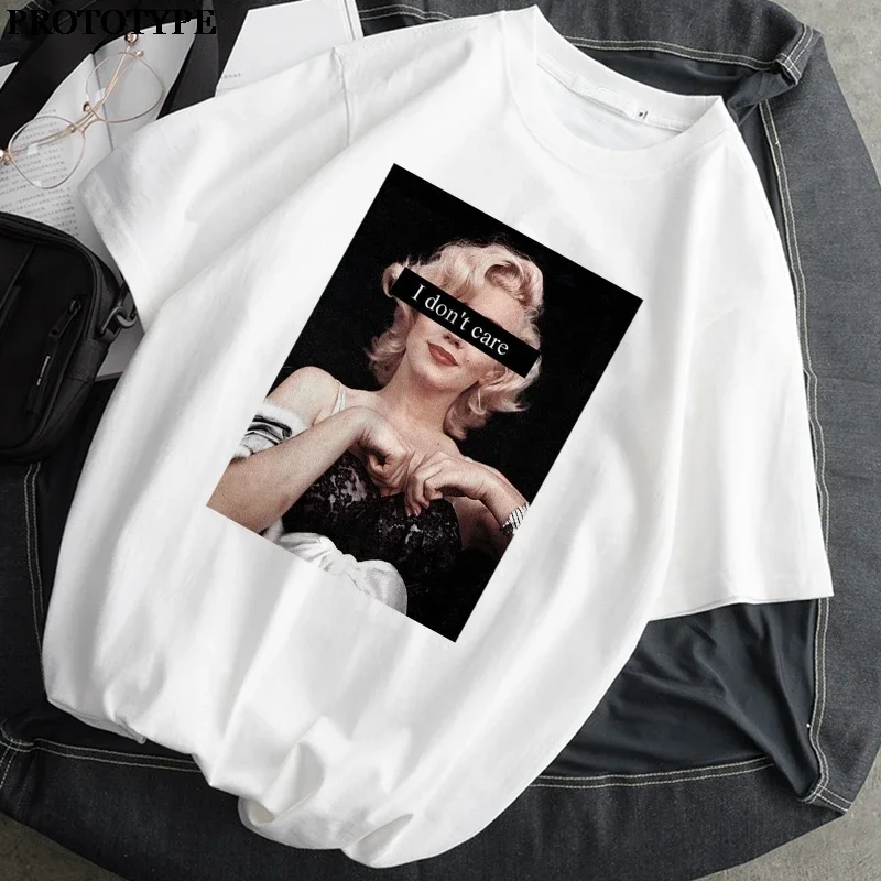 Women's T-shirt Monla Lisa Printed T-shirt with Short Sleeve Harajuku Summer Oversized T-shirt Female Unisex Tops Woman Clothes