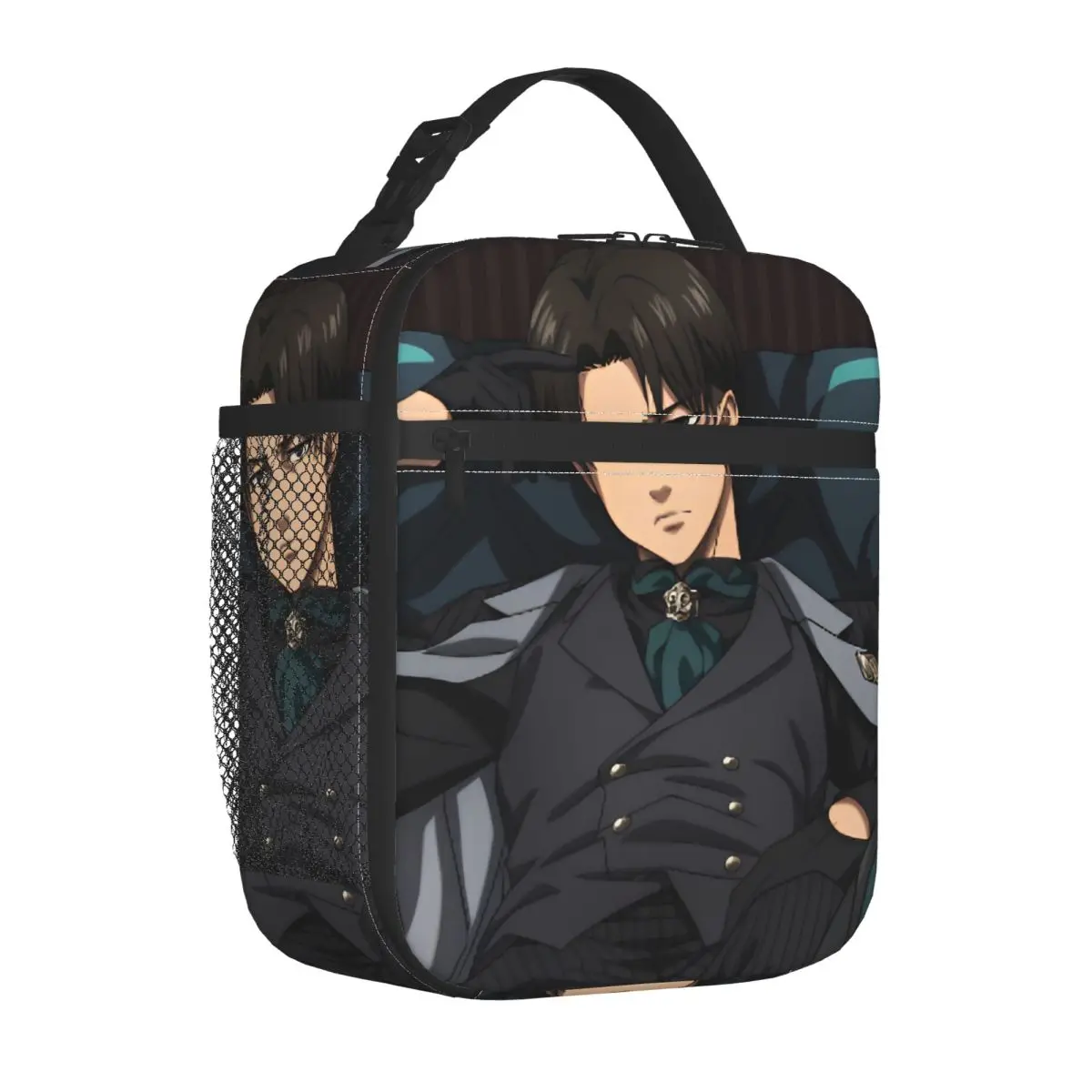 Levi Ackerman AOT Insulated Lunch Bags Leakproof Anime Lunch Container Thermal Bag Tote Lunch Box Work Outdoor Food Storage Bags