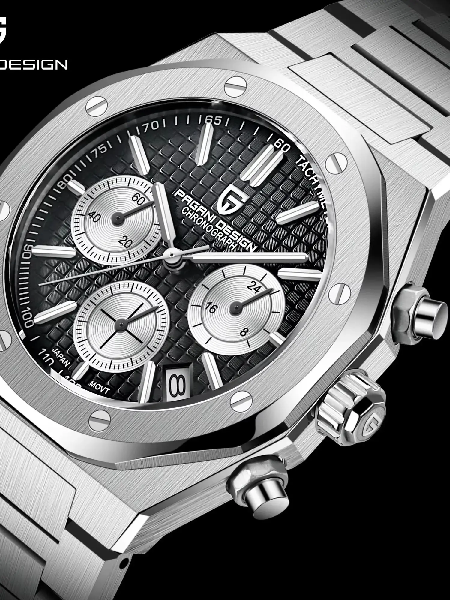PAGANI DESIGN 2026 Neue Herren-Quarzuhr PD1707 VK63 Saphir 20bar Wasserdicht Chronograph Relojes Para Hombres Reloj Hombre