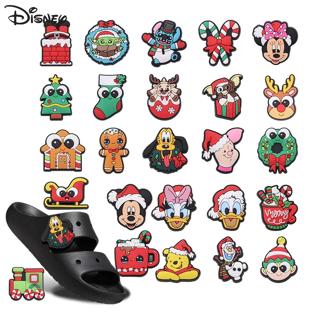 

25-200pcs Disney Christmas Cartoo Shoe Charms DIY Craft Accessories Shoe Jibbitz-Type Charms for Crocs-style Kids Adult Gifts