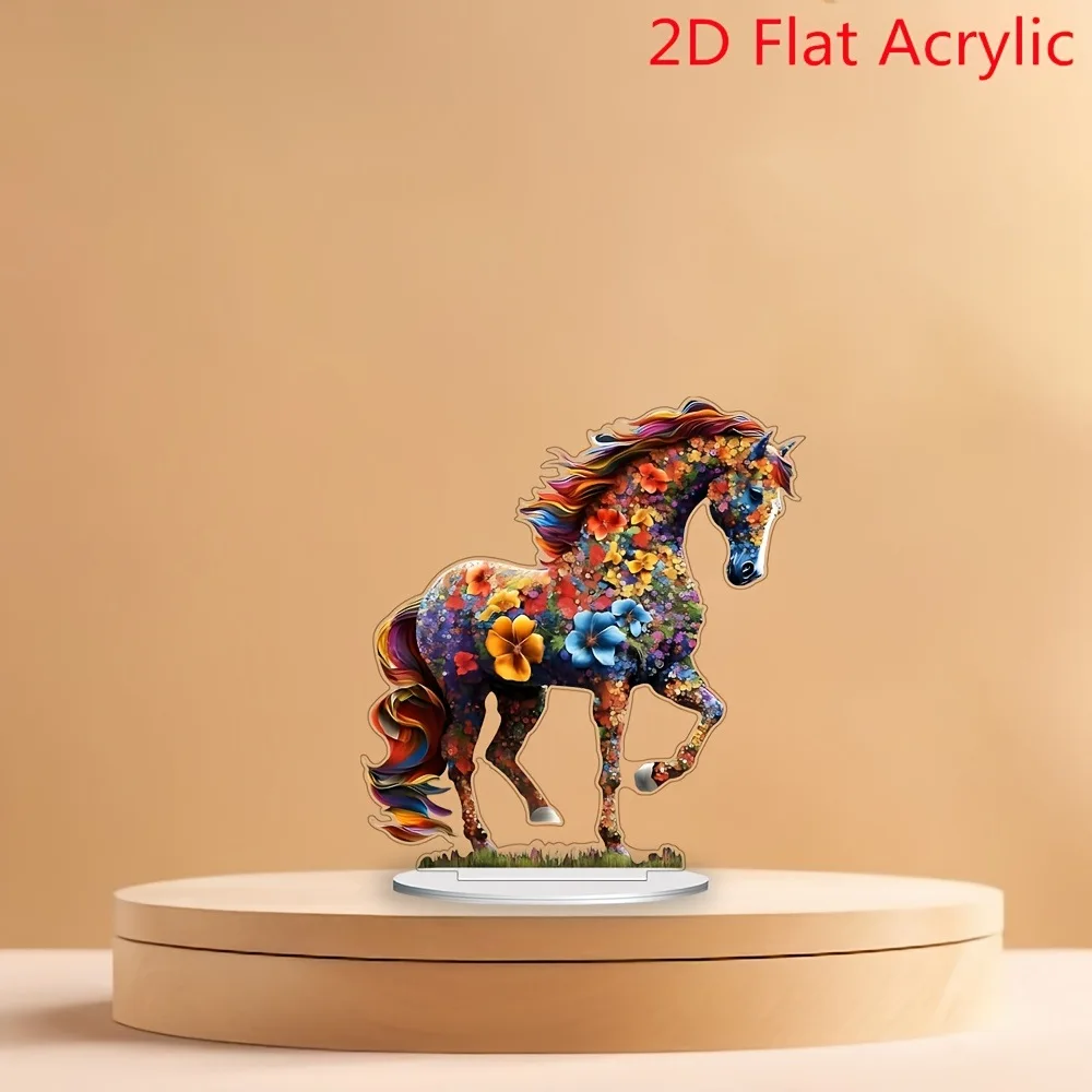 

An art deco style colored horse table top decoration Alec waterproof and wear-resistant