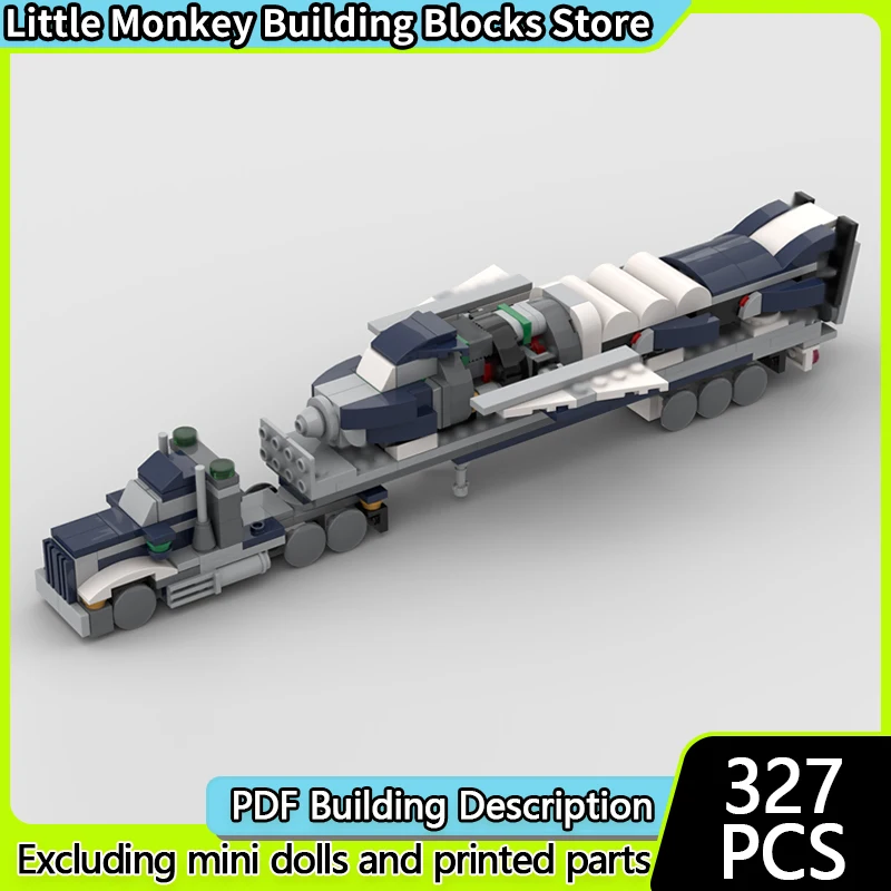 

City Car Model MOC Building Bricks Big Rig And Cargo Freighter Modular Technology Children Holiday Gifts Assemble Toys Suit