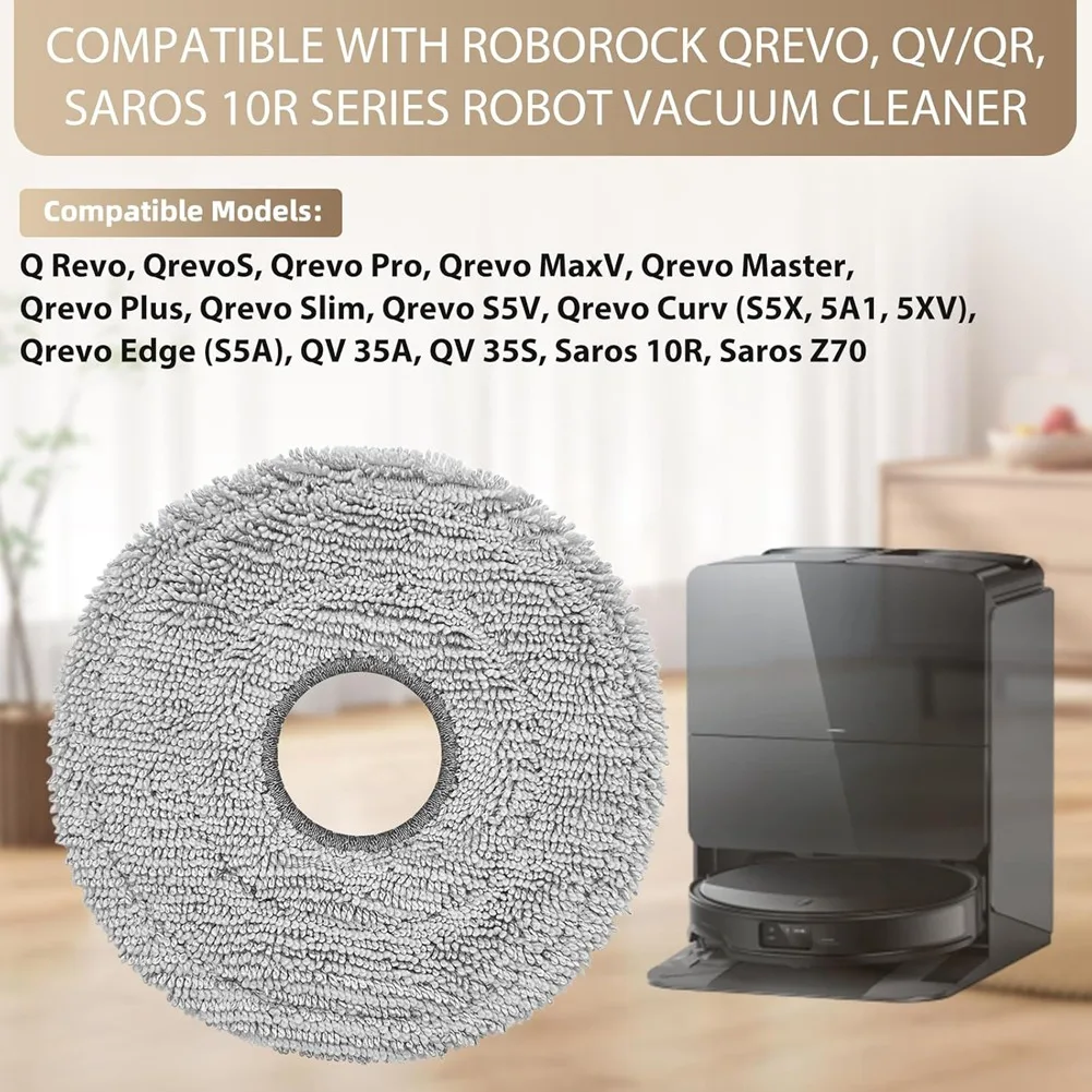 A24P For Dreame X50/X40/L20 Ultra Complete, L50/L40/X30/L10/L10s Pro Ultra, L10 Prime/L10s Plus Vacuum Microfibre Mop Cloth