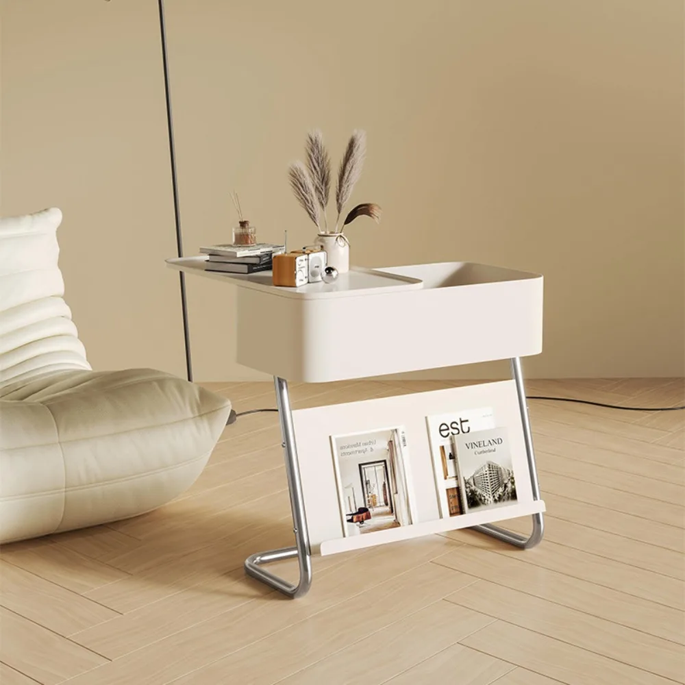 Household living room cream wind edge Nordic design sense bedside table sofa side small table small coffee table cabinet shelf