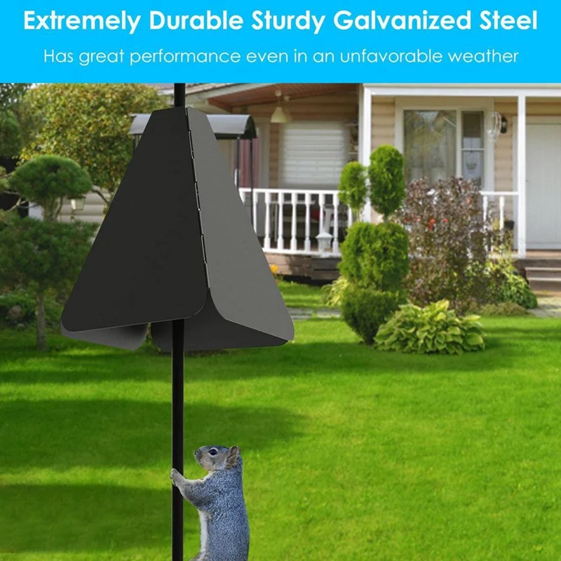 Bird Squirrel Baffle Clear Dome Wrap Squirrel Guard Bird Feeder Pole Rain Proof Hanging Bird Rain Cover