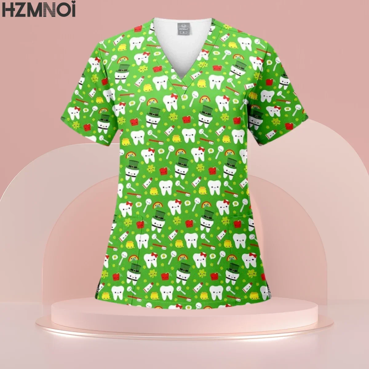 S-XXL Pet Grooming Doctor Work Clothes Dentistry Workwear Men and Women Anesthetist Uniform Wholesale Printed Scrubs Tops/shirts